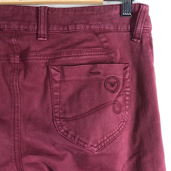 Emporio Armani Cameron maroon pants size 28 - Picture 6 of 13